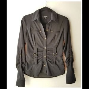 Express - Stretch Button Down Shirt *Rare Design*